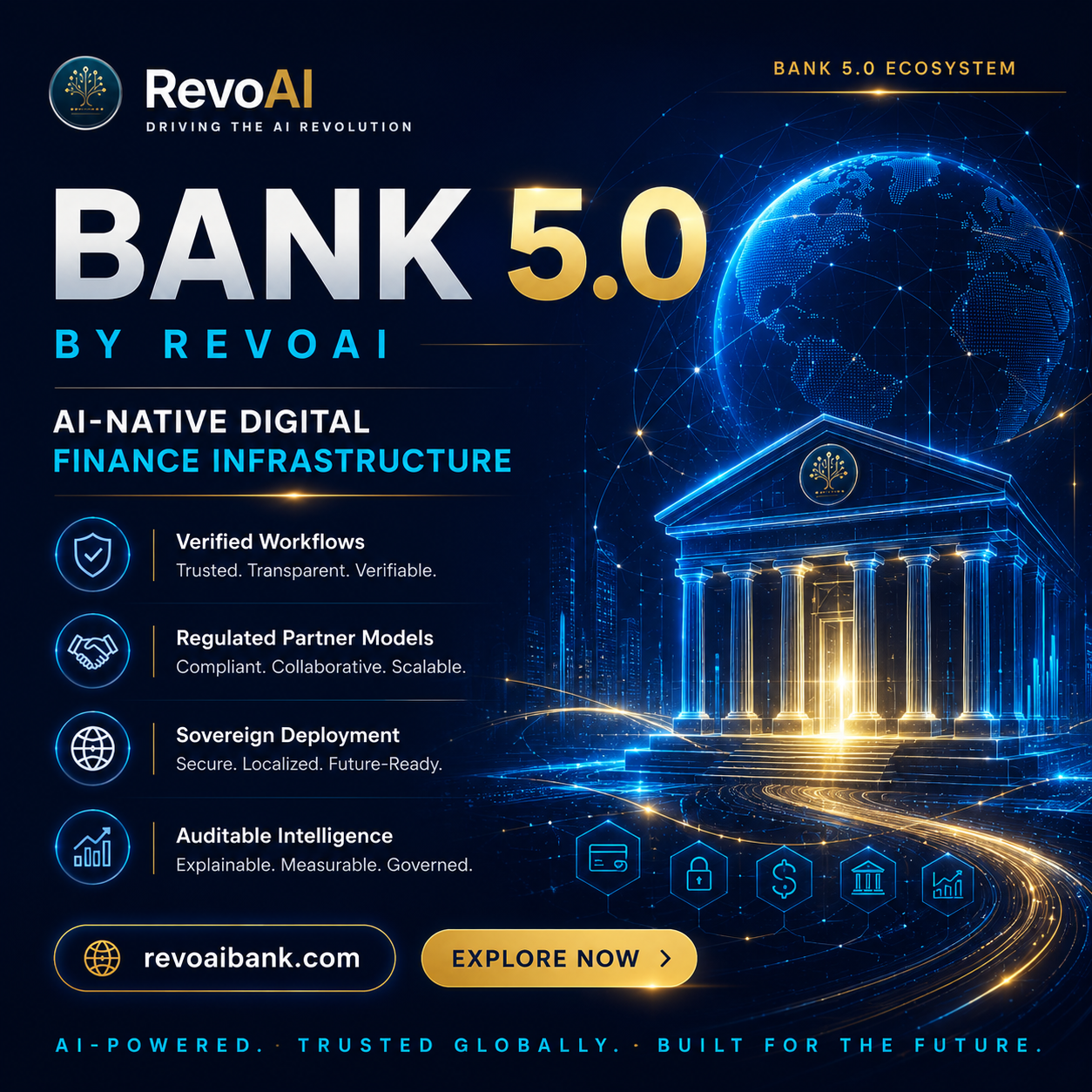 Bank 5.0 by RevoAI — AI-native digital finance infrastructure